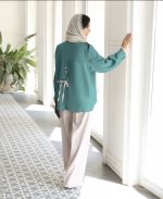 ست دو تکه زنانه لینن ایرانی مدل هدیه با تنخور آزاد