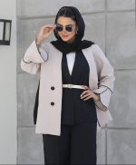 ست زنانه چهار تیکه بهارا با شلوار بلند و کمربند هماهنگ