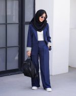 کت شلوار زنانه لیندا از مزون ملون در نمای جلو