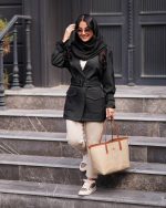 مانتو نسیم تابستانی جلو بسته با طراحی ساده و شیک زنانه