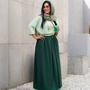 شومیز دخترانه پاستیلی با دامن کتان سبک و طراحی تابستانی