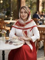 روسری زنانه شیک دو رنگ