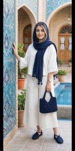 ست زنانه الیاف طبیعی مناسب استایل کژوال و مینیمال