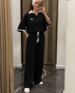 ست شومیز شلوار زنانه مدل میومیو کرپ مازراتی نخ توییست شیک