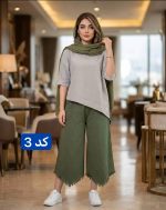 ست کراپ شلوار پنبه‌ای زنانه مدل هفتی مناسب استایل روزمره
