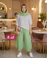 کراپ شلوار سبز شیک