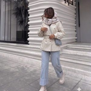 بارونی کتان زارا زنانه عسل آسترکشی شده و شیک